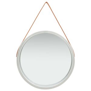 vidaXL Espelho de parede com al&ccedil;a 60 cm prateado