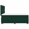 vidaXL Cama com molas/colch&atilde;o 140x190 cm veludo verde-escuro