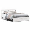 vidaXL Estrutura de cama c/ cabeceira sem colch&atilde;o 120x200 cm branco