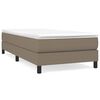 vidaXL Estrutura de cama com molas 90x190 cm tecido cinzento