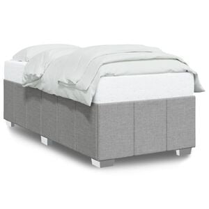 vidaXL Estrutura de cama sem colch&atilde;o 80x200 cm tecido cinzento-claro