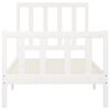vidaXL Estrutura de cama 100x200 cm madeira maci&ccedil;a branco