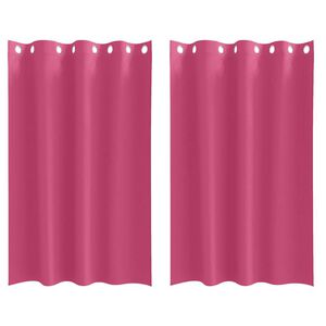 vidaXL Cortinas Blackout com Argolas 2 pcs Rosa Brilhante 175 x 140 cm