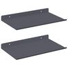 vidaXL Prateleira Flutuante 2 pcs Antracite 30 x 18 x 2,5 cm A&ccedil;o