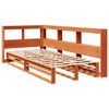 vidaXL Cama com estante sem colch&atilde;o 90x190cm pinho maci&ccedil;o castanho-mel