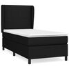 vidaXL Cama com molas/colch&atilde;o 90x190 cm tecido preto