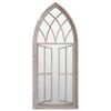 vidaXL Espelho de jardim p/ uso exterior ferro 70x30 cm cor de areia