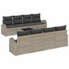 vidaXL Conjunto de Sof&aacute; de Jardim 9 unid. 8-N&uacute;mero de lugares Cinzeto