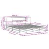 vidaXL Cama com estante sem colch&atilde;o 200x200 cm madeira maci&ccedil;a