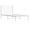 vidaXL Estrutura de cama com cabeceira 80x200 cm metal branco