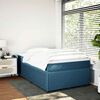vidaXL Cama boxspring com colch&atilde;o 120x200 cm veludo azul-escuro