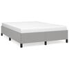 vidaXL Estrutura de cama sem colch&atilde;o 140x200 cm tecido cinzento-claro