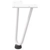 vidaXL Pernas de grampo para mesa de centro 4 pe&ccedil;as, branco, 20 cm, a&ccedil;o maci&ccedil;o