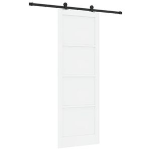 vidaXL Porta Deslizante Branco e Preto 83 x 232 cm