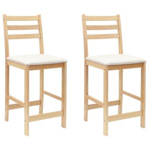 vidaXL Cadeiras de Jantar 2 pcs Natural 40 x 47,5 x 99,5 cm