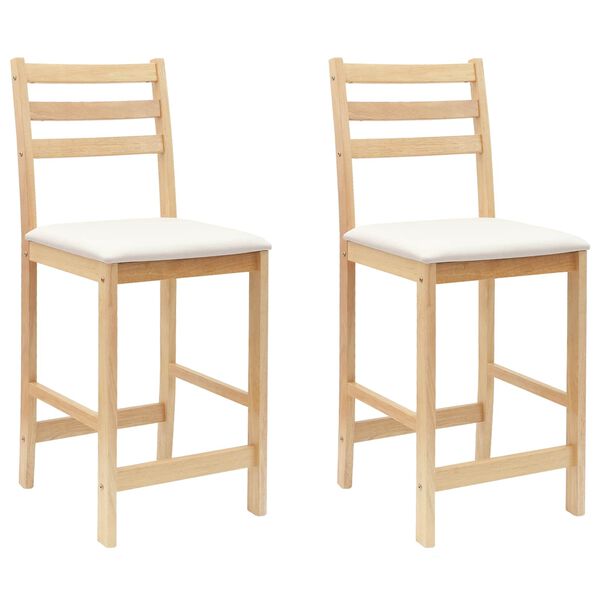 vidaXL Cadeiras de Jantar 2 pcs Natural 40 x 47,5 x 99,5 cm