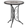 vidaXL Mesa bistr&ocirc; em mosaico 60 cm cer&acirc;mica cinzento
