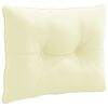 vidaXL Almofada de encosto PUTTEN 100% Poli&eacute;ster Creme 50 x 40 x 10 cm