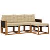 vidaXL Conjunto de Sof&aacute;s para Exterior 4 pcs Natural e Bege