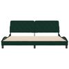 vidaXL Estrutura de cama sem colch&atilde;o 200x200 cm veludo verde-escuro
