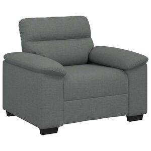 vidaXL Poltrona 100x81x84 cm tecido cinzento-escuro