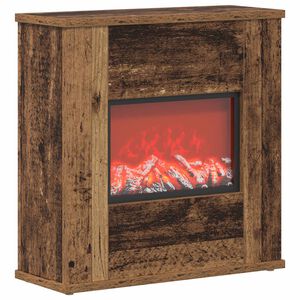 vidaXL Lareira el&eacute;trica Madeira antiga 47 x 18 x 48 cm