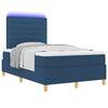 vidaXL Cama Box com colchão com cabeceira Azul 120 x 200 cm tecido
