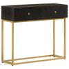 vidaXL Mesa consola 90x30x76 cm mangueira maci&ccedil;a e ferro preto