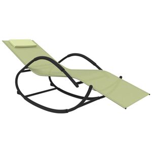 vidaXL Espregui&ccedil;adeira baloi&ccedil;o a&ccedil;o e textilene cor creme