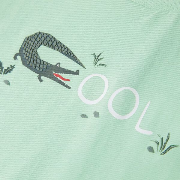 T-shirt manga curta para crian&ccedil;a verde-claro 116