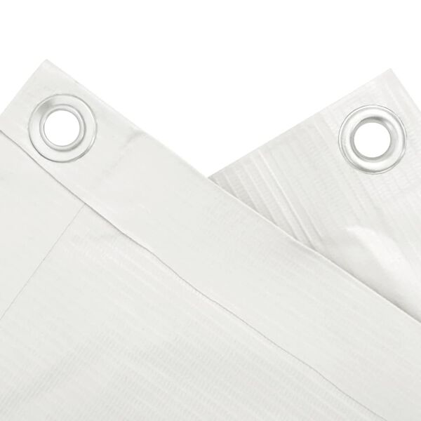 vidaXL Tela de privacidade para varanda 500x120 cm PVC branco