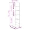 vidaXL Estante de livros 40x35x180 cm derivados de madeira branco