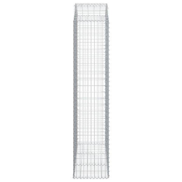 vidaXL Cesto gabi&atilde;o arqueado 150x50x220/240 cm ferro galvanizado