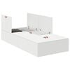 vidaXL Estrado de cama com arruma&ccedil;&atilde;o com porta Branco 90 x 190 cm