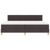 vidaXL Cama Box Spring LED com led Marrom Escuro 200 x 200 cm tecido
