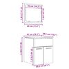 vidaXL 2 pcs conj. m&oacute;veis casa banho derivados madeira carvalho sonoma