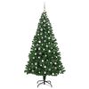 vidaXL &Aacute;rvore de Natal Artificial Verde 240 cm PVC, A&ccedil;o e Pl&aacute;stico