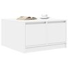vidaXL Mesa de centro com gavetas 70,5x70x40 cm branco