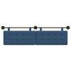 vidaXL Cabeceira Suspensa Azul 190 x 55 x 5 cm tecido