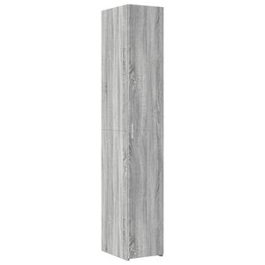 vidaXL Arm&aacute;rio alto 30x42,5x185 cm derivados de madeira cinza sonoma