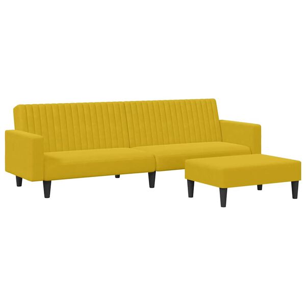 vidaXL 2 pcs conjunto de sof&aacute;s veludo amarelo
