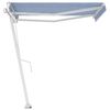 vidaXL Toldo autom&aacute;tico independente 300x250 cm azul e branco