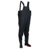 vidaXL Jardineiras com botas tamanho 44 preto
