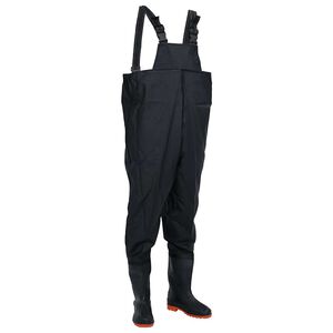 vidaXL Jardineiras com botas tamanho 44 preto