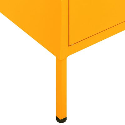 vidaXL Armário de arrumação aço 80x35x101,5 cm amarelo mostarda