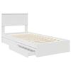 vidaXL Cama com Armazenamento Branco 90 x 200 cm Madeira processada