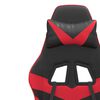 vidaXL Cadeira de gaming couro artificial preto e vermelho