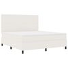 vidaXL Cama Box Spring LED com cabeceira Creme e Branco 180 x 200 cm