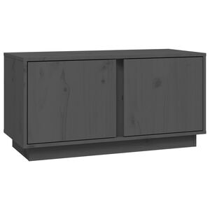 vidaXL M&oacute;vel de TV 80x35x40,5 cm madeira de pinho maci&ccedil;a cinzento