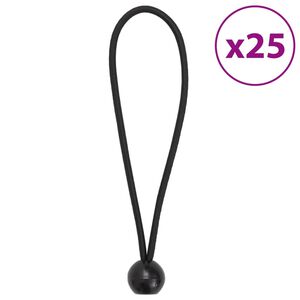 vidaXL Cordas el&aacute;sticas com bolas 25 pcs 21 x 0,5 cm
